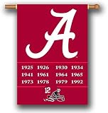 Alabama Crimson Tide Championship Years 3'X5' Banner W/Pole - NCAA
