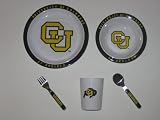 COLORADO BUFFALOES Team Logo 5 Piece Baby Child Dinner Set ( Sipping cup, Plate, Bowl,... by Duckhouse