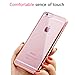 iPhone 6 Case, KKtick 4.7'' Ultra Slim Crystal Clear back panel Metal Plating Bumper case iPhone 6s Gel Case Frame TPU Soft Case Cover for iPhone 6S/6-Rose