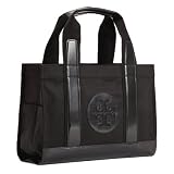 【TORY BURCH】トリーバーチ ミニ本革 Nylon Mini Tory Tote　ナイロン/レザーミニトリートート ブラック[並行輸入品]