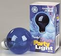 G E LIGHTING #49724 25W Tran BLU Party Bulb