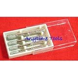 4 pc DIAMOND DRILL BIT SET for GLASS ROCK STONE TILE SMALL SIZE 1/8" - 1/4"