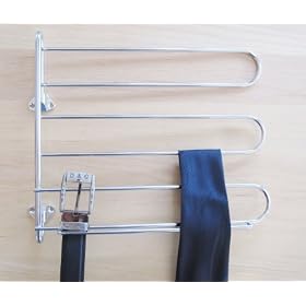 Cintre en M�tal Porte-Cravates ou Porte-Ceinture - Rotation � 90� Possible - Accessoires et visses inclus