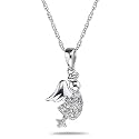 10k Choice of White or Yellow Gold Diamond Guardian Angel Pendant (1/10 cttw, I-J Color, I2-I3 Clarity)