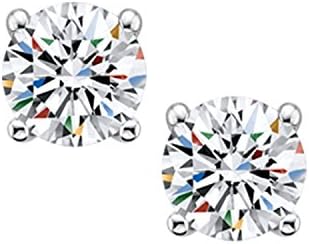1/2 ct. tw. Forever Ideal Diamond Solitaire Earrings in 14K White Gold
