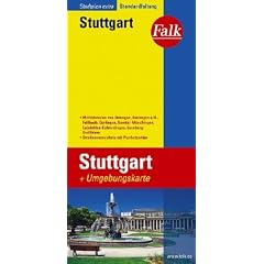 Falk Stadtplan Extra Standardfaltung Stuttgart