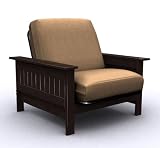 American Furniture Alliance Carmel Metal/Wood Frame Junior Twin Chair, Espresso