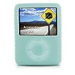 yooZoo Ribbed Silicone Extra Grip Apple iPod nano 3G Skin Case with Screen Protector and Lanyard - Puddle Green