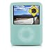 yooZoo Ribbed Silicone Extra Grip Apple iPod nano 3G Skin Case with Screen Protector and Lanyard - Puddle Green
