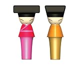 A Di Alessi King & Queen Chin Bottle Stops