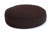 petLINENS Dog Bed Cover - Quilted Microfiber Slipcover, Chocolate Brown: 32x6 Round Cover
