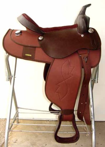 NEW SYNTHETIC Western Pleasure Trail Saddle, Bridle, Girth & Blanket