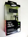 Samsung Stereo Clip-On Bluetooth Headset for Samsung HS3000 - Retail Packaging - Black