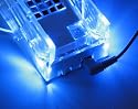 BLUE LED LIGHT + COOLING FAN COOLER CRYSTAL STAND DOCK for NINTENDO Wii
