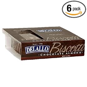 DeLallo Chocolate & Almond Biscotti, 8-Ounce Units (Pack of 6)