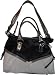 Women's B Makowsky Leather Purse Handbag Leather Satchell Varick Black Multi