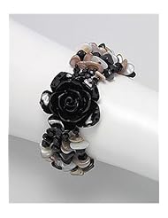 Rose Resin Bracelet In Zinc