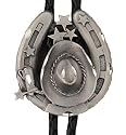 Southwestern Horseshoe Design Bolo Tie Featuring a Cowboy Hat, Stars, and Boot