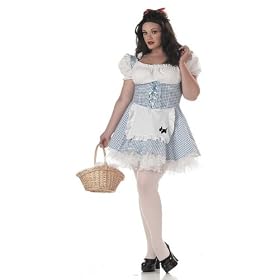 Sexy Plus Size 16-22 Adult Womens Halloween Costume Wizard of Oz Outfit Dorothy Blue Gingham Dress