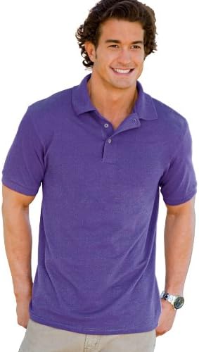 Hanes Men's 7 oz Hanes STEDMAN Cotton Pique Polo, 2XL-Purple