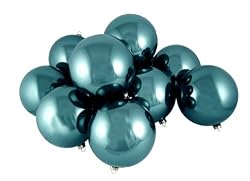 Pack of 16 Shiny Shiny Dancer Blue Glass Ball Christmas Ornaments 4" (100mm)