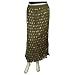 Spring Fashion Green Long Skirts Printed Cotton Size 16