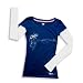 Jade - Girls Long Sleeve Tee Shirt, Navy, White