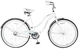 Mantis Ladies Beach Hopper Cruiser Bike (White/Blue, 26 X 18-Inch)