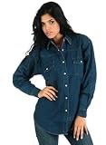 Women's Snap-Front Denim Shirt w/ Chest Pockets