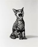 Awakening Cat - H. Armstrong Roberts Art Print Poster 10 x 12 - FRAMED