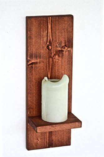 Handmade Wood Candle Scone Rustic Wall Shelf