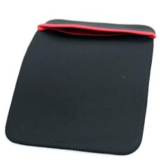 Hochwertige Neopren Case Schutzh�lle Tasche Zweiseitig Schwarz/Rot f�r Apple iPad / Etui / Bag / Schutztasche