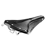 Brooks Saddles Imperial B68 Bicycle Saddle with Hole and Laces (Men's, Single Steel Rail, Black)