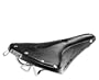 Brooks Saddles Imperial B68 Bicycle Saddle with Hole and Laces (Men's, Single Steel Rail, Black)