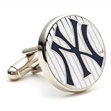 New York Yankees Pinstripe MLB Logo'd Executive Cufflinks w/Jewelry Box