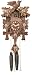 River City Clocks 11-09P One Day Hand-Carved Cuckoo Clock with Hand-Painted Flowers, Five Maple Leaves And One Bird, 9-Inch Tall