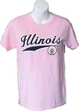 Womens Illinois T-Shirt - Womens Illinois Fighting Illini Pink Logo S/S Tee