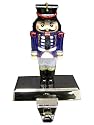 Lighted Classic Nutcracker Christmas Stocking Holder With Silver Base