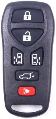 Keyless Tansmitter 6 Button Entry Remote Key Case Shell for 2004 Nissan Quest Ho