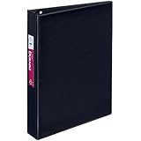 Avery Mini Durable Binder for 5.5 x 8.5 Inch Pages, 1 Inch Round Ring, Black, 1 Binder (27257)
