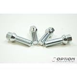 Extended Wheel Lug Bolt (Pack of 4) 12x1.5 40mm Ball Seat Silver by Unknown