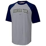 Nike Georgia Tech Yellow Jackets Ash Classic Raglan T-shirt