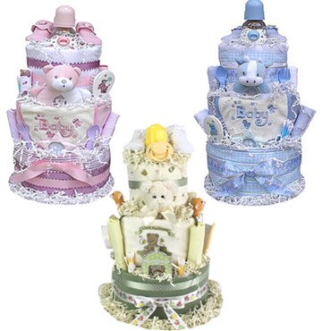 3 Tiered Diaper Cake (Boy, Girl or Neutral)