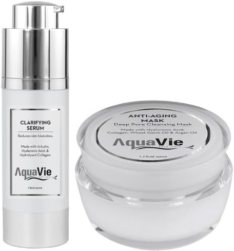 Anti-Aging Skin Mask plus Skin Blemish Removing Clarifying Serum - Set of two