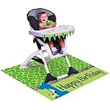 Creative Converting Wild at One Zebra High Chair Party Kit, 3-Piece