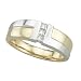 Jewelry : 3 Diamond Princess Cut 1/4 ct. Men's Ring in 14K Two Tone Gold