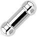00 Gauge STEEL BARBELL Tongue Ring 5/8" 8mm