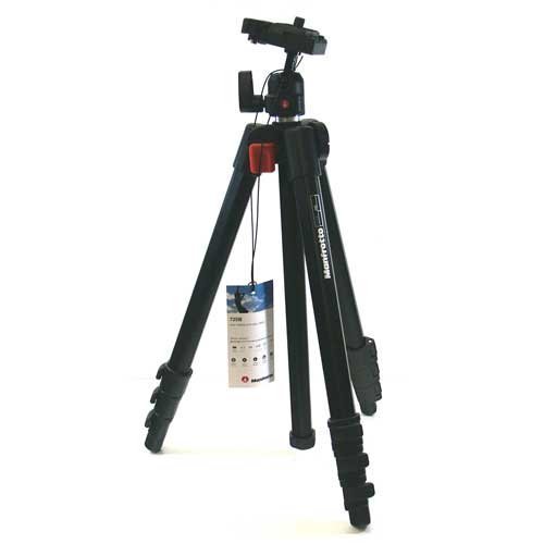 Bogen-Manfrotto 725B Digi Tripod with Integrated Ball Head with Dove Tail Plate and Carrying Bag (Black)