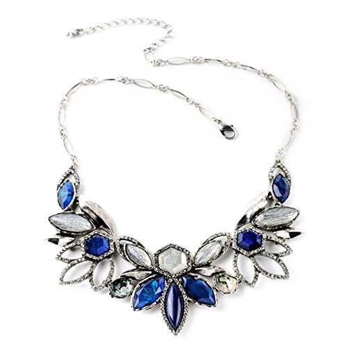 Fit&wit classic silver rhinestone crystal party statement fas…