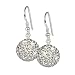 SilberDream scintillement bijoux - Boucle d'oreille en argent 925 avec cristaux Swarovski Shiny blan